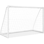 Costway cage de football enfant exterieur 183 x 80 x 118. 5 cm structure en pvc pour jardin / entranement ...