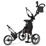 Costway chariot de golf pliable 3 roues - 4 hauteurs réglables - siège hydraulique - porte - parapluie ... Costway chariot de golf pliable 3 roues - 4 hauteurs réglables - siège hydraulique - porte - parapluie ...