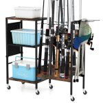 Costway chariot de rangement pour equipement de pêche a 12 cannes ou combos, pour la majorité des cannes ... Costway chariot de rangement pour equipement de pêche a 12 cannes ou combos, pour la majorité des cannes ...