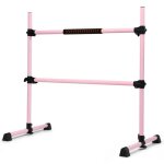 Costway double barre de danse classique hauteur rglable 20 - 119cm avec eponge base rotative charge ...