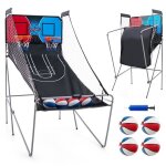 Costway jeu de basket - ball d'arcade pliable - double tir - 8 modes de jeu - score electronique sonore ...
