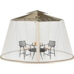 Costway moustiquaire pour parasol / tonnelle cylindrique 2, 5 - 3m avec 2 portes double fermeture eclair ...