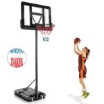 Costway panier de basket - ball sur pied réglable en hauteur 130 - 305 cm 12 niveaux avec roulettes mobile ... Costway panier de basket - ball sur pied réglable en hauteur 130 - 305 cm 12 niveaux avec roulettes mobile ...