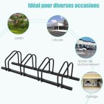 Costway râtelier 4 vélos en acier fixation au sol ou mur 120x32. 5x26cm résistant aux intempéries antirouille ... Costway râtelier 4 vélos en acier fixation au sol ou mur 120x32. 5x26cm résistant aux intempéries antirouille ...
