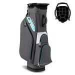 Costway sac de golf trpied avec 14 compartiments, poche isotherme bandoulire rglable housse de pluie ...