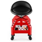 Costway tabouret d'atelier roulant rglable avec plateau a outils 4 roues universelles charge 150 kg, ...