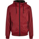 Coupe - vent style bomber - homme - by016 - rouge bordeau et noir