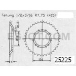 Couronne ktm 50 sx pro 2001 - 2003 - 420 - 44 dents - similaire jtr5225