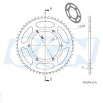 Couronne de transmission teknix pour moto aprilia 50 rs4 53 dents pas 420 neuf