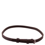Courroie de muserolle pour cheval en cuir sans fixation premiere full mixte marron