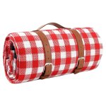 Coussin de camping avec poigne 1. 5x2m, tapis de pique - nique pliable, portable, couverture de plage ...