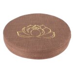 Coussin en lin brod, tapis de yoga en paille ronde paisse, coussin de sige pour balcon de maison, ...