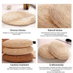 Coussin de paille rond, coussin de mditation de yoga, rembourrage en soie, tapis de sol