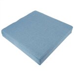 Coussin de sol de yoga carr doux pour la maison, tapis de mditation amovible et lavable, bleu, 40 x ...