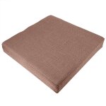 Coussin de sol de yoga carr doux pour la maison, tapis de mditation amovible et lavable, caf 40 x ...