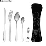 Couteaux en acier inoxydable, fourchette cuillère famille voyage camping couverts vaisselle service de ... Couteaux en acier inoxydable, fourchette cuillère famille voyage camping couverts vaisselle service de ...