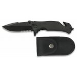 Couteau albainox scurit. noir. scie. lame 8. 3