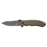 Couteau assiste third k2778tn, mango de g10 camel, tle dacier 7cr17mov baign en titane ? gris gun ...