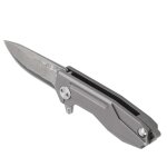 Couteau de camping lame en acier damas, manche en alliage de titane, couteau de poche pliant pour l'extérieur ... Couteau de camping lame en acier damas, manche en alliage de titane, couteau de poche pliant pour l'extérieur ...
