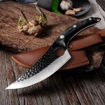 Couteau a dsosser de cuisine en acier inoxydable, couteau de pche fait a la main, couperet a viande, ...