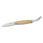 Couteau avec fourchette mam avec mango lame en bois et acier inoxydable 6 cm 14001