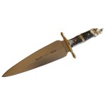 Couteau muela a tiré covarsã - c. e cov, mova lame 24, 5 cm, grenouill?re, cerf manche en corne et la ... Couteau muela a tiré covarsã - c. e cov, mova lame 24, 5 cm, grenouill?re, cerf manche en corne et la ...