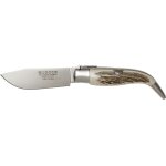 Couteau pliant de berg?re joker avec manche manche de cerf et lame de 8 cm, avec etui, 72 gr, ecrou en ...
