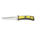 Couteau de plonge sous - marine third 15481y avec lame en acier de 11, 4 cm, manche en abs jaune, couvercle ...