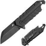 Couteau de poche multifonction, couteau pliant avec manche en g10, ouvre - bouteille, clip de ceinture, ...