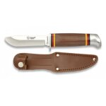 Couteau de sport albainox enfant, idal pour les cadets, acier inoxydable, lame de 8 cm, etui en similicuir, ...