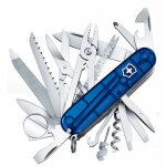 Couteau suisse victorinox swisschamp bleu translucide