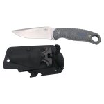 Couteau tactical third 10200, lame acier 10. 30 cm, finition pierre claire, manche bicolore g10 bleu ...
