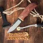 Couteau traditionnel a lame fixe de haute qualité avec etui en cuir couteau de camping avec manche en ... Couteau traditionnel a lame fixe de haute qualité avec etui en cuir couteau de camping avec manche en ...