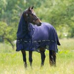 Couverture anti - mouches pour cheval hv polo nena 205 cm mixte bleu