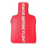 Couverture en cuir synth�tique souple rouge, broderie avant le vol, housse de sauna de golf, grande lame ...