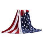 Couverture a imprim� drapeau national britannique et am�ricaine, plaid de luxe en microfibre douce et ...
