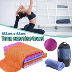 Couverture pliable de yoga, 1 pice, 183x63cm, serviette de sport, antidrapante, respirante, pour exercice, ...