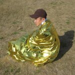 Couverture de sauvetage d'urgence 2. 1x1. 6m 50g, couverture de premiers secours etanche, tente de camping ...