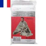 Couverture de survie urgence isolation thermique impermable 210 x 130 cm
