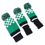 Couverture tricote de club de golf, 3 pices, accessoires de club de golf, numro de putter, queue en ...