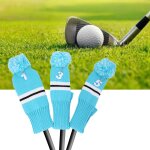 Couvre - chef de golf en tricot, couvre - chef antid�rapant, en bois, pour conducteur de club de golf, ...