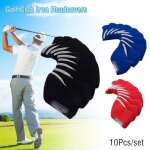 Couvre - chef portable en néoprène pour club de golf, 10 pièces, housse de protection en fer pour sports ... Couvre - chef portable en néoprène pour club de golf, 10 pièces, housse de protection en fer pour sports ...
