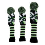 Couvre - chef tricot en laine pour club de golf, couvre - chef pour conducteur fairway, 3 pices