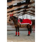 Couvre - reins equithme - xmas - couleur : rouge, longueur de dos cheval : 125 cm
