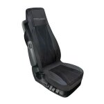 Couvre sige - no name - luana - noir / gris - compatible airbag - tissu