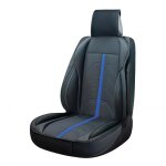 Couvre siege pvc potenza noir - bleu 1pc - swiss drive Couvre siege pvc potenza noir - bleu 1pc - swiss drive