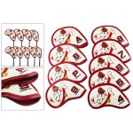 Couvre - t�te de club de golf 9 pi�ces / ensemble, housse de protection imperm�able pour les fers de ...