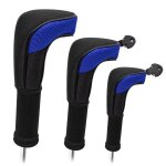 Couvre - ttes de club de golf pour ut, bois de parcours, driver 3 - pack bleu