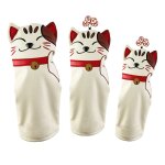 Couvre - tte en cuir pu pour club de golf, lot de 3 pices couvre - tte de chat mignon, couvre - chef ...
