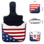 Couvre - tte de putter a fermeture magntique usa stars et strihear, maillet de golf, lame, odyssey ...